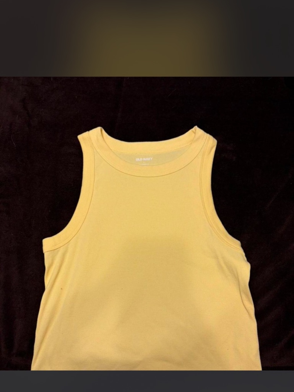 Old Navy Sunny Yellow Ribbed Crew Tank